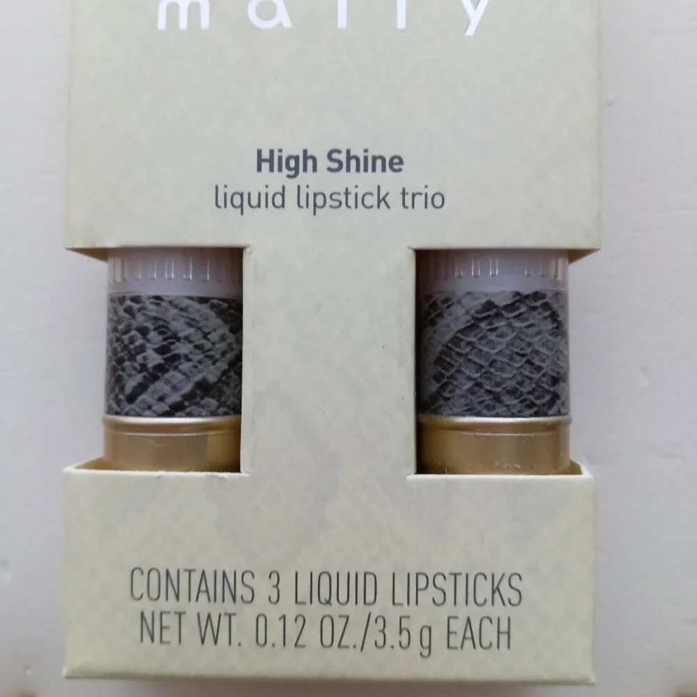 Mally High Shine Liquid Lipstick Trio pinks NIB